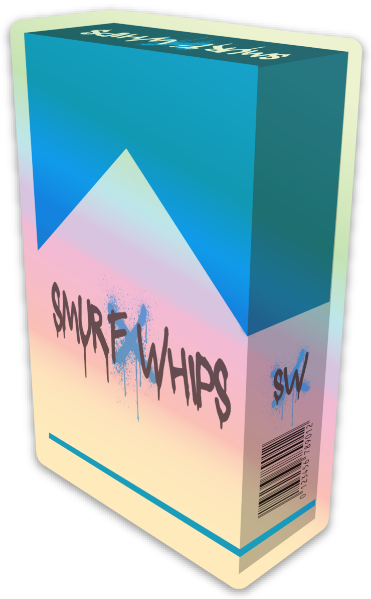 Holographic Smurf Cigs Sticker