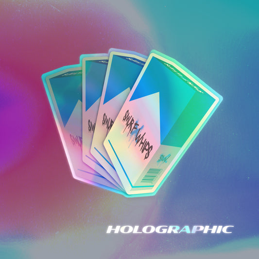 Holographic Smurf Cigs Sticker